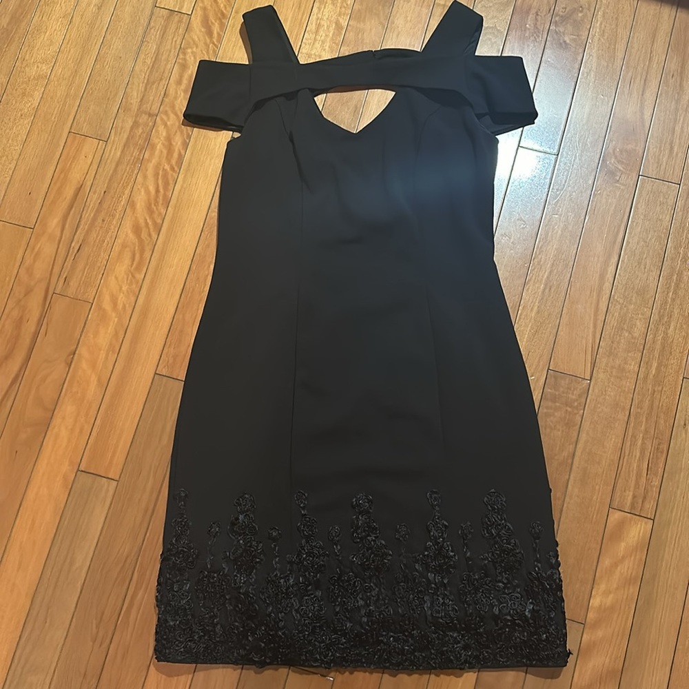 LM Black Cold Shoulder Dress.